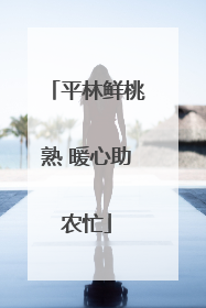 平林鲜桃熟 暖心助农忙